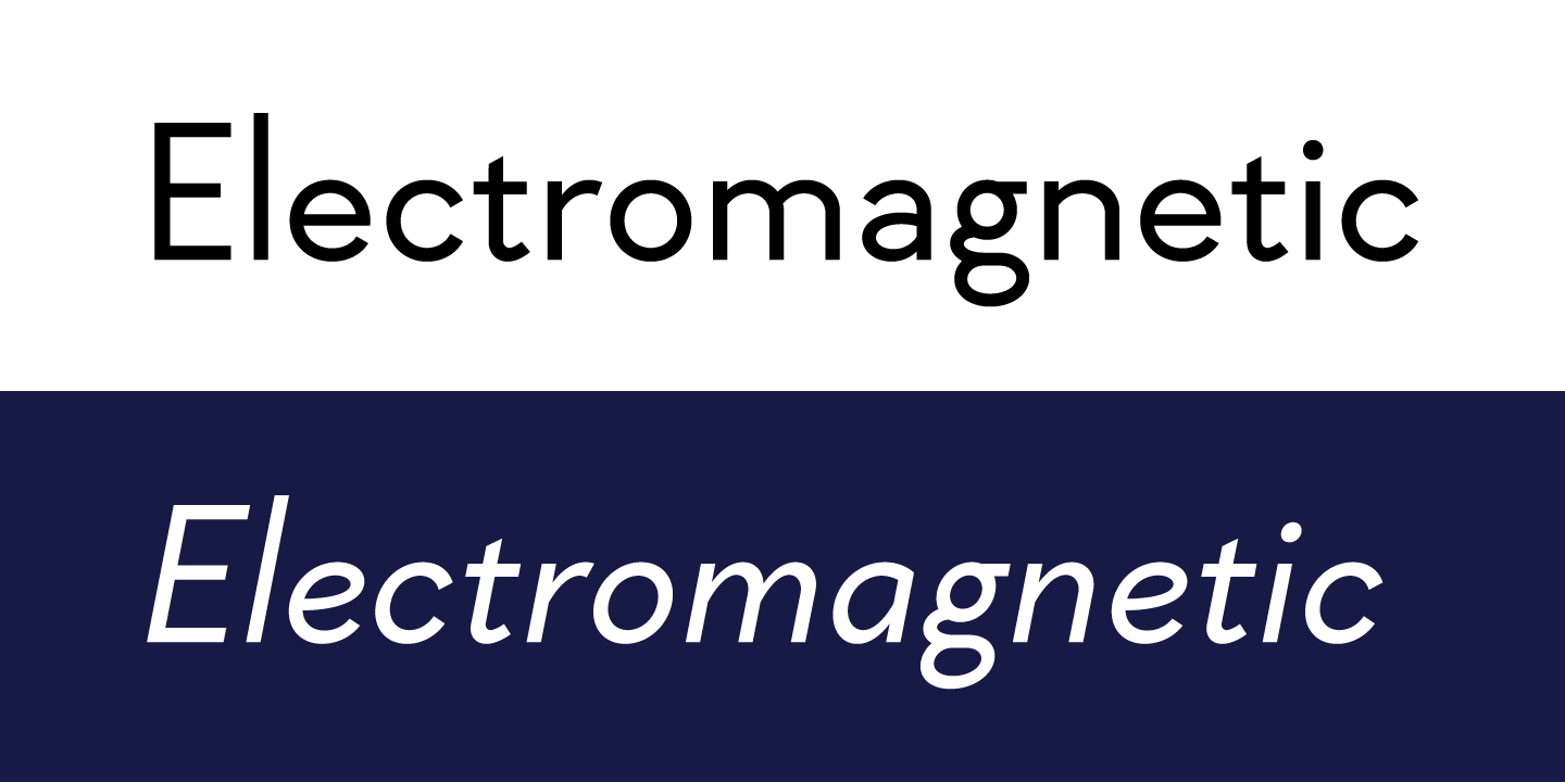 Ejemplo de fuente Geraldton Italic